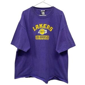 Vintage 90s-Y2K NBA Los Angeles Lakers Purple T-Shirt // 2XL